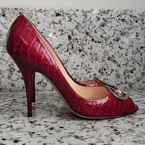 Casadei peeptoe pumps US sz 9.5 - Picture 2 of 15